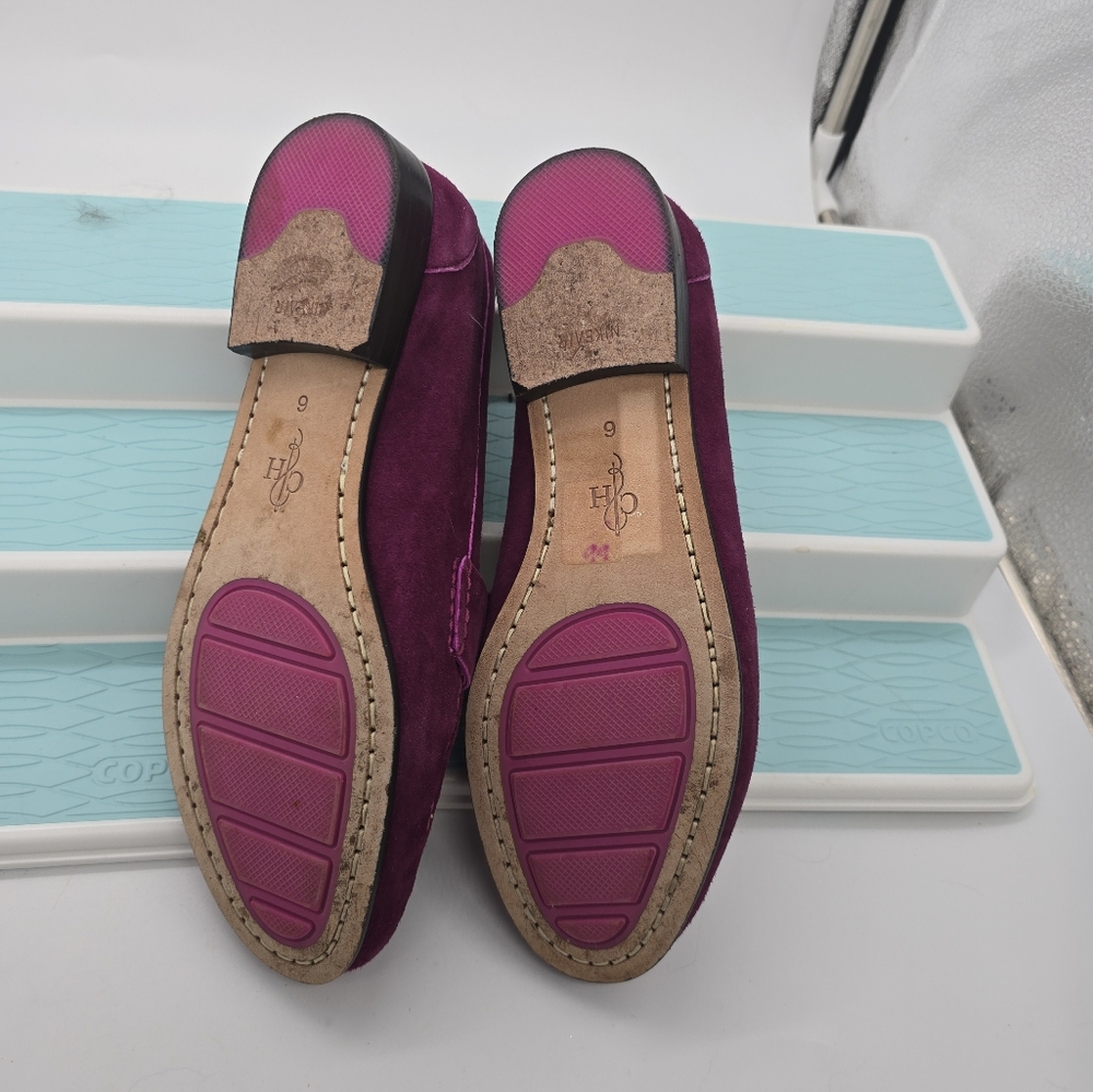 Cole Haan Monroe Suede Penny Loafer in Pink Raspberry - Picture 5 of 7